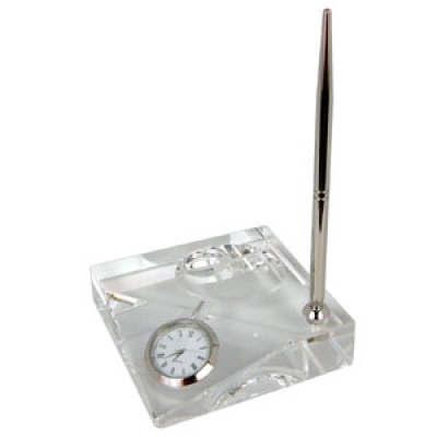 Прибор настольный: часы и авторучка Прибор настольный: часы и авторучка