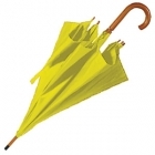  Зонт-трость с деревянной ручкой, цвет - желтый, d=103 см