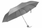  Зонт мех. с пласт. рукояткой, серый, D=103 см