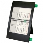 Календарь настольный, цвет - черный/зеленый